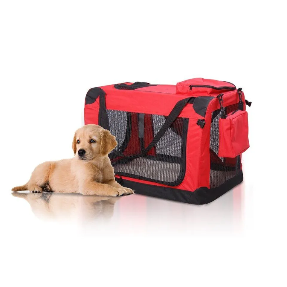 BOXED RED PET CARRIER 