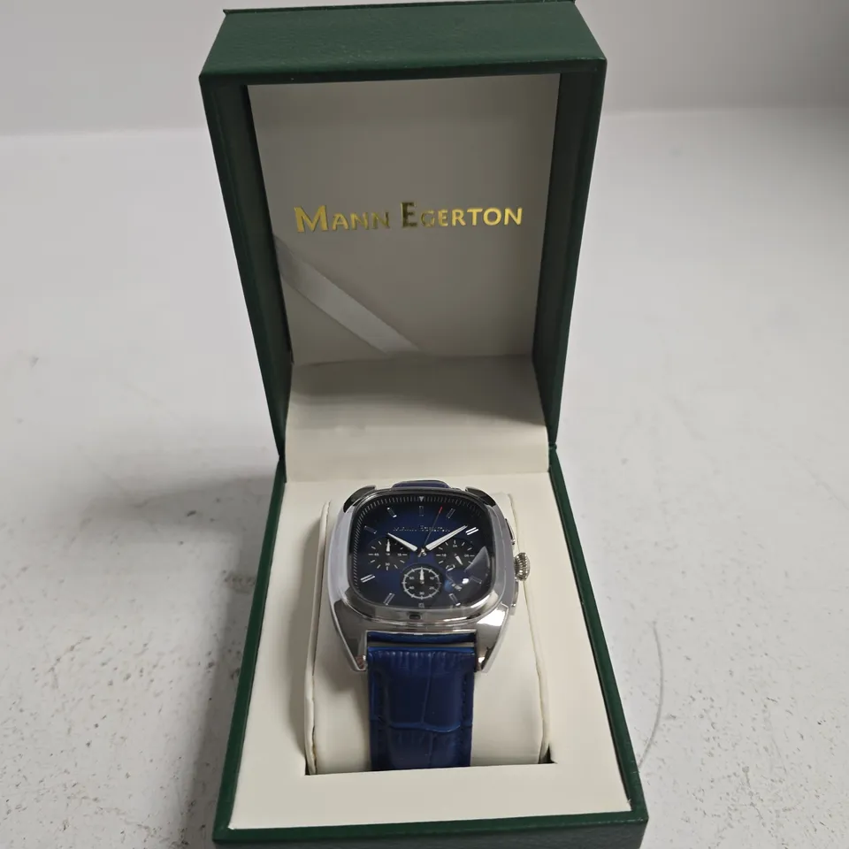 MANN EGERTON GLIDER STEEL BLUE WATCH