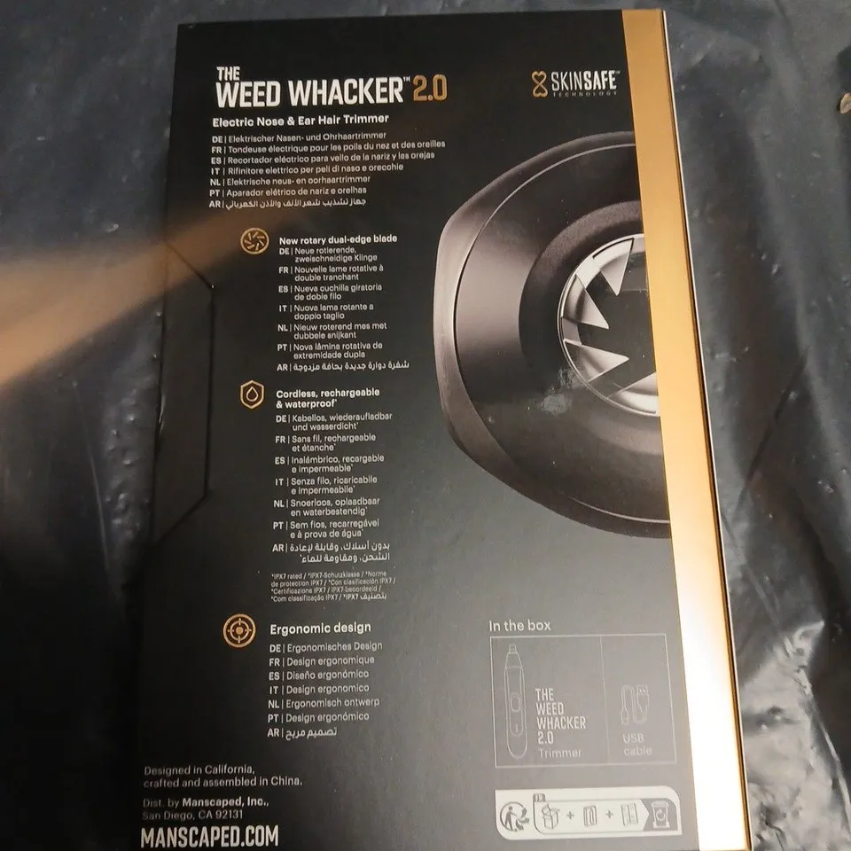 MANSCAPED WEED WHACKER 2.0 NOSE & EAR HAIR TRIMMER – BOXED