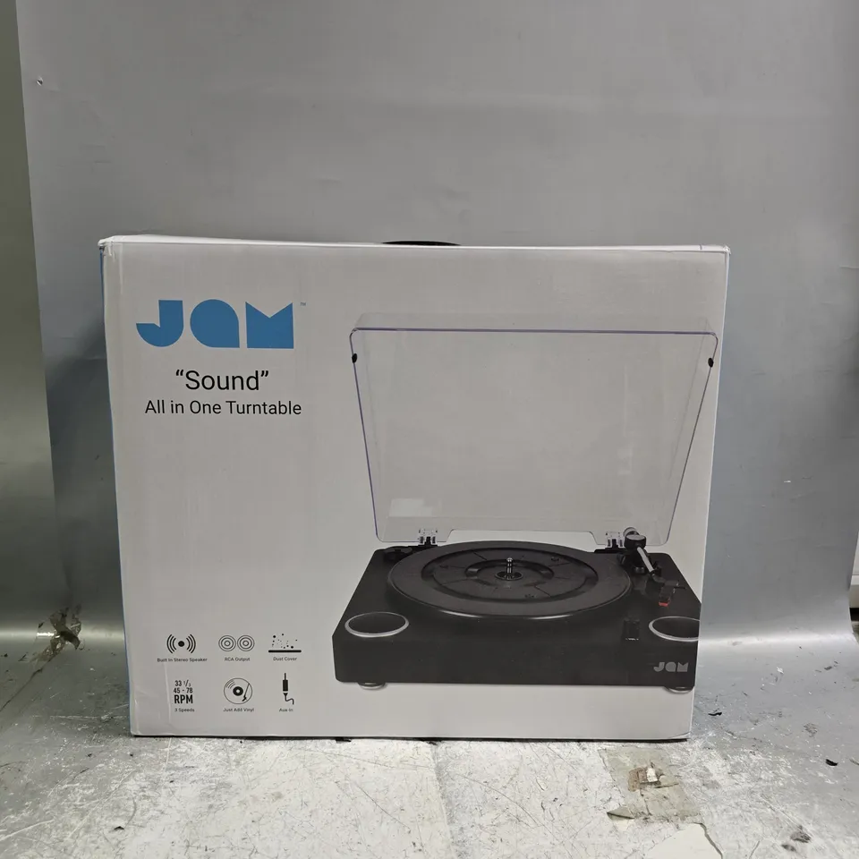 BOXED JQM SOUND ALL IN ONE TURNTABLE