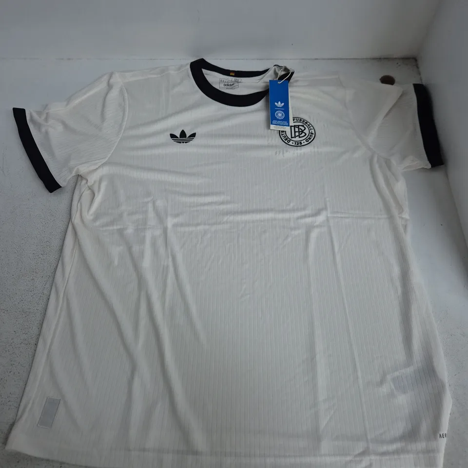 ADIDAS GERMANY FOOTBALL JERSEY – WHITE, 2XL (MEN) SLIM FIT