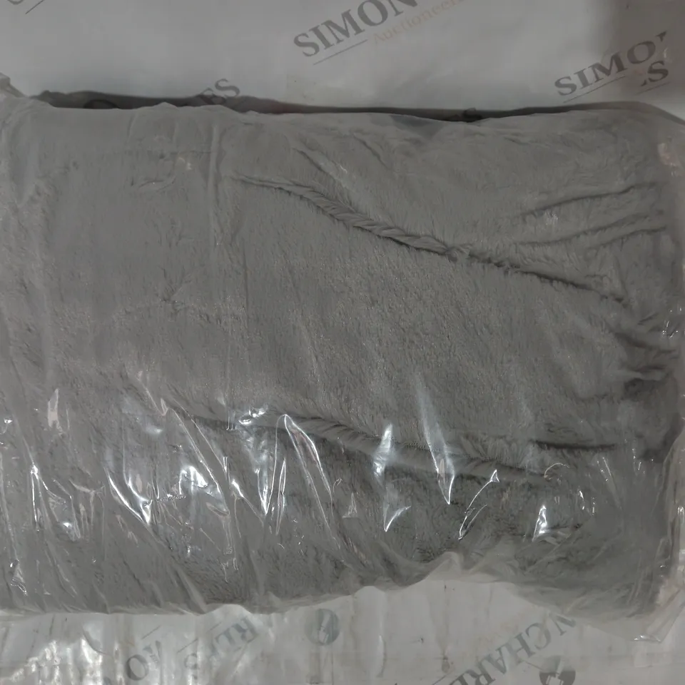 BOXED COZEE HOME VELVETSOFT HEATED THROW IN LIGHT GREY