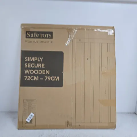SAFETOTS SIMPLY SECURE WOODEN BABY GATE, 72CM–79CM