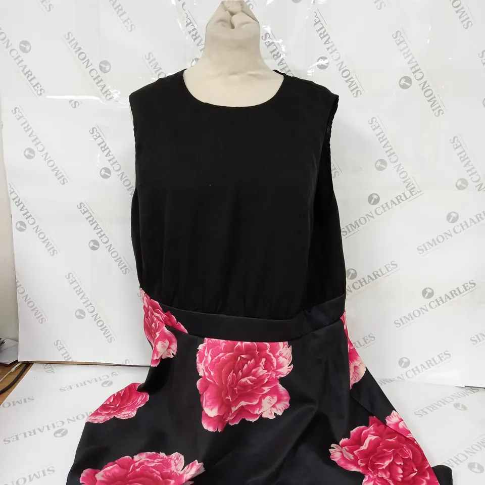 AX PARIS 2 IN 1 ROSE PRINT SKIRT DRESS - SIZE 22