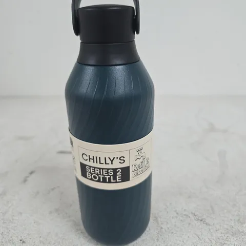 CHILLY'S SERIES 2 BOTTLE β DARK BLUE INSULATED WATER BOTTLE