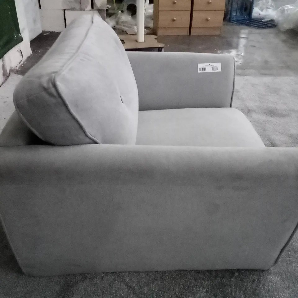 QUALITY DESIGNER SMALL ARMCHAIR - GREY FABRIC 