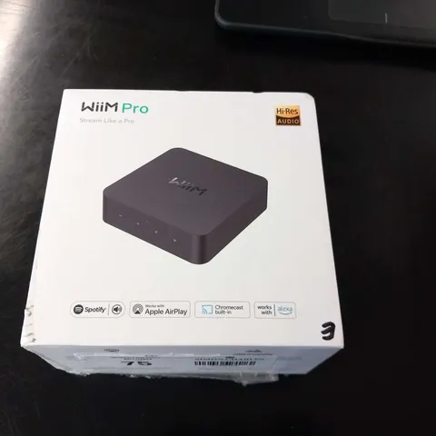 WIIM PRO STREAMER BLACK HI-RES AUDIO WIFI MULTIROOM STREAMER, COMPATIBLE WITH ALEXA, SIRI, GOOGLE ASSISTANT, SPOTIFY, AIRPLAY 2 ETC