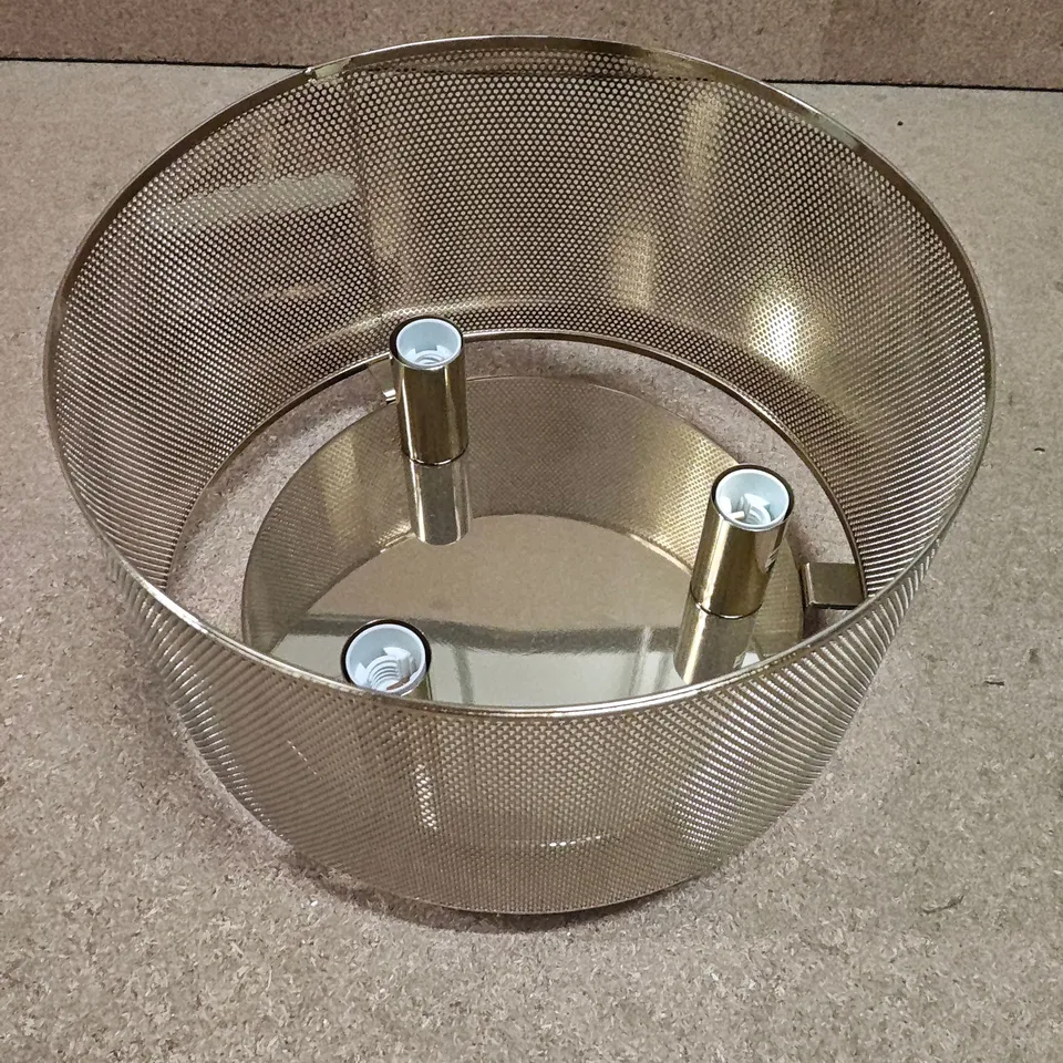 3 BULB CEILING LIGHT IN METALLIC GOLD COLOUR