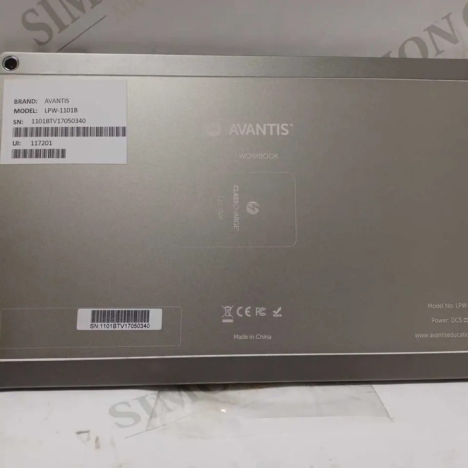 AVANTIS LPW-1101B WORKBOOK TABLET 