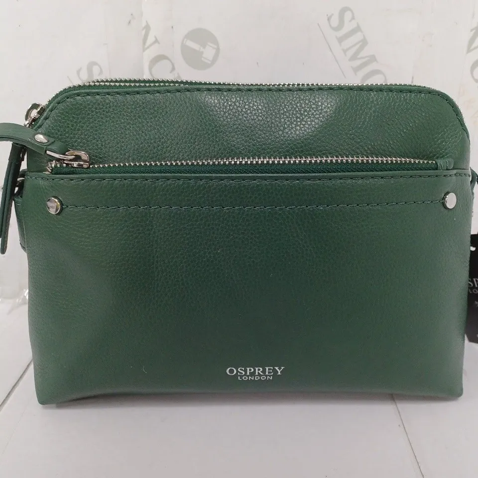 OSPREY LONDON CROFT MULTI STRAP LEATHER CROSSBODY BAG IN GREEN