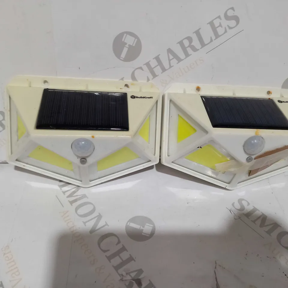 BUILDCRAFT SET OF 2 400 LUMENS SOLAR SECURITY LIGHTS