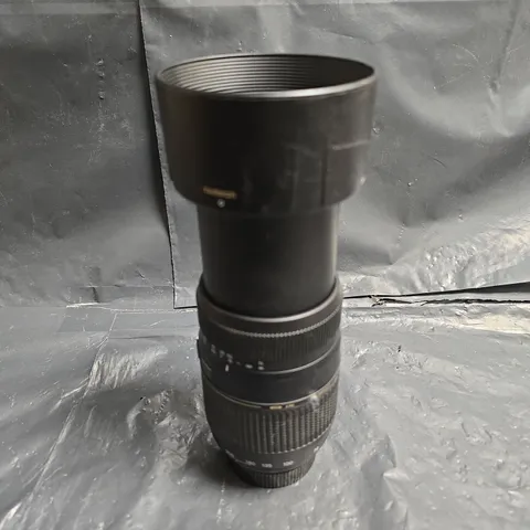 TAMRON DSLR ZOOM LENS – BLACK WITH HOOD AND REAR CAP - COLLECTION ONLY