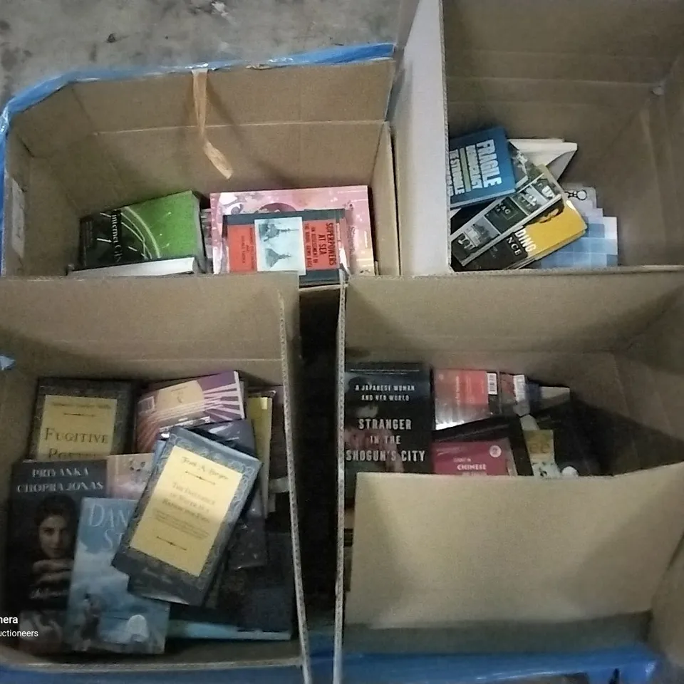 PALLET OF 4 BOXES CONTAINING ASSORTED BOOKS