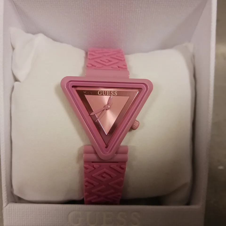 BOXED GUESS LADIES PINK FAME WATCH