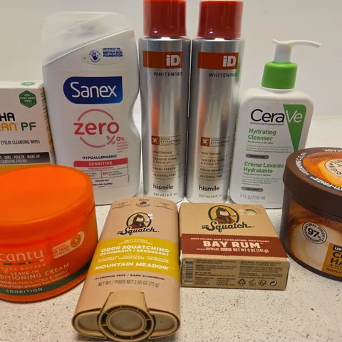 APPROX 12 ASSORTED BEAUTY PRODUCTS TO INCLUDE SANEX SHOWER GEL, HI SMILE WHITENING, GARNIER HAIR FOOD, ETC 