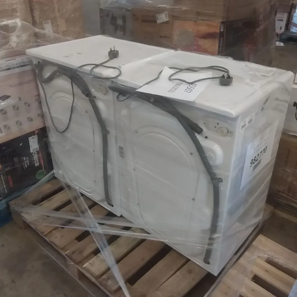 2X CANDY SMART PRO FREESTANDING WASHER DRYERS - WHITE