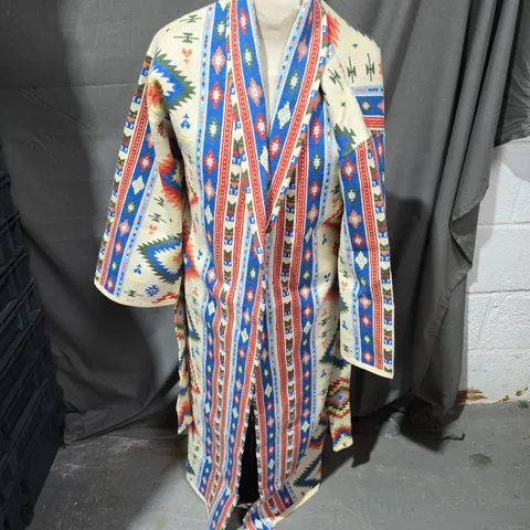 NEVER FULLY DRESSED BRIDGET MAXI COATIGAN IN MULTI - SMALL