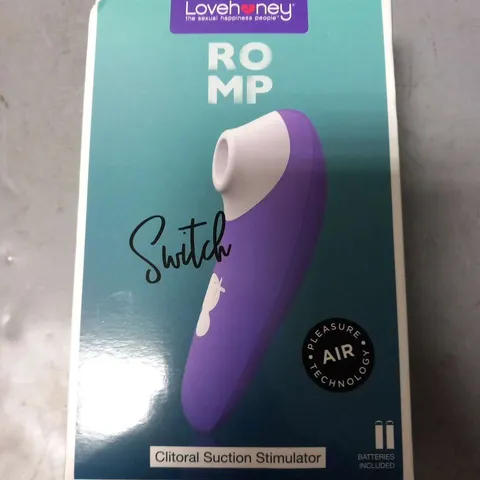 BOXED LOVEHONEY ROMP SWITCH CLITORAL SUCTION STIMULATOR