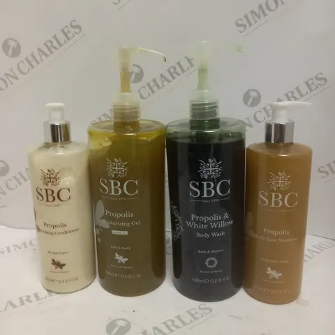 BOXED SBG BODY CARE COLLECTION TO INCLUDE SHAMPOO, MOISTURISER, BODY WASH ETC 