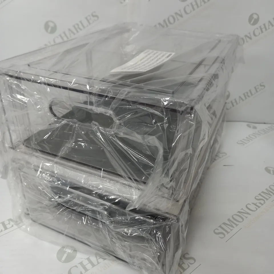 boxed set of 2 COOKS ESSENTIAL STACKABLE STORAGE BOXES