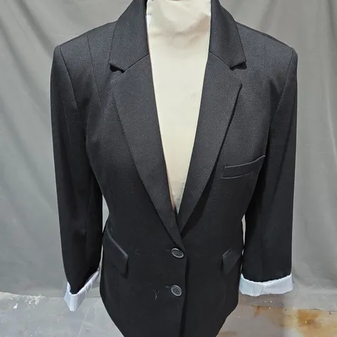 STRADIVARIUS BLAZER JACKET IN BLACK SIZE S