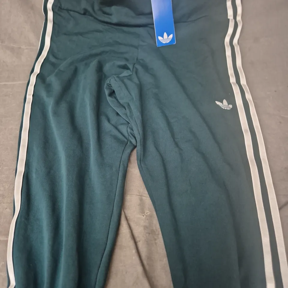 ADIDAS LEGGINGS IN GREEN/WHITE SIZE UK XL