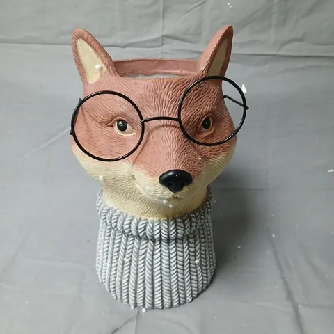 FOX BUST NOVELTY PLANTER