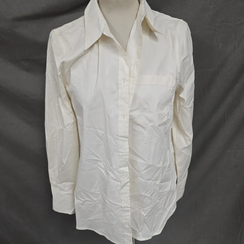 TALA OVERSIZED POPLIN SHIRT IN COCONUT MILK SIZE S