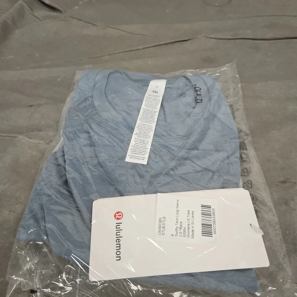 LULULEMON SWIFTLY TECH LONG SLEEVE TOP – WOMEN'S, SIZE 6 – BLUE