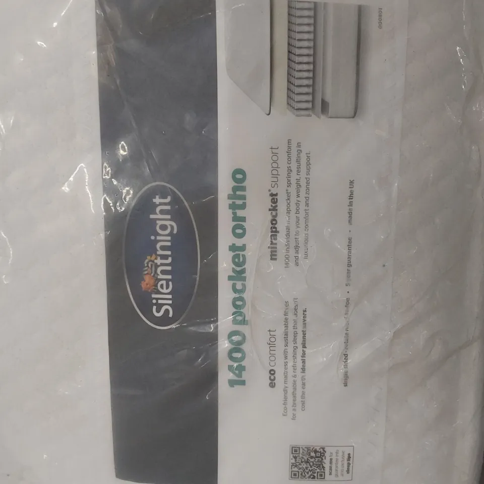 BAGGED SILENTNIGHT 4'6" DOUBLE 1400 POCKET ORTHO MATTRESS 