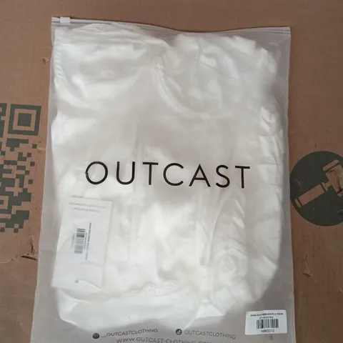BAGGED OUTCAST SIENA MINI DRESS IN WHITE SIZE SMALL