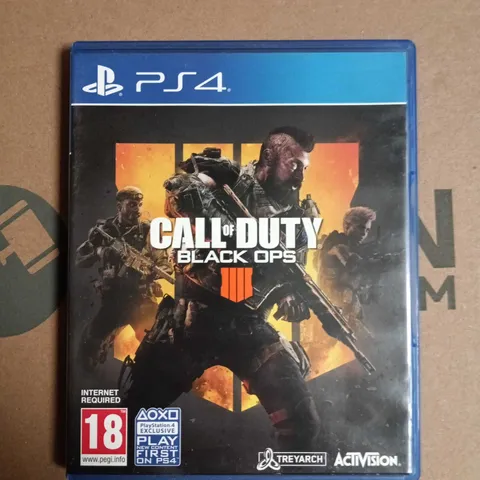 CALL OF DUTY: BLACK OPS 4 FOR PS4