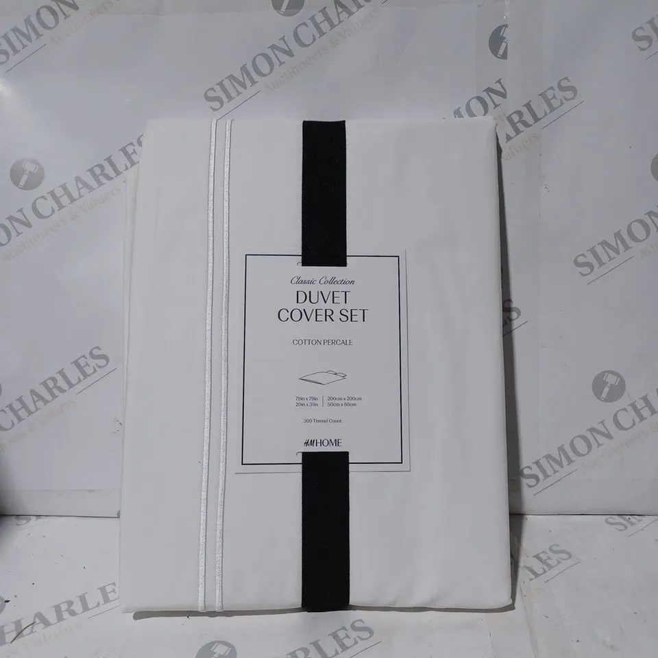 H&M DOUBLE DUVET COVER SET COTTON PERCALE 