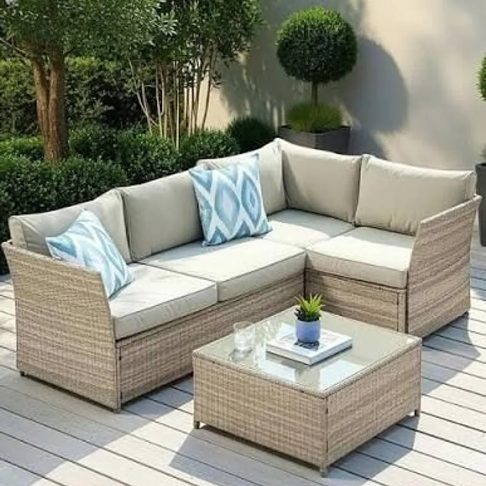 BOXED CALGARY CORNER SOFA SET (1 BOX) RRP £450