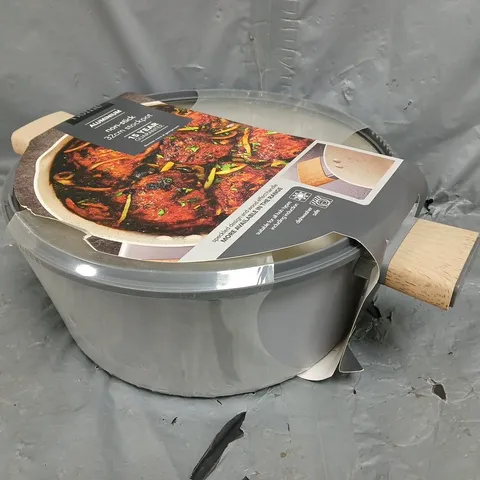 ALUMINIUM NON-STICK 32CM STOCKPOT IN GREY