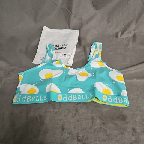 ODDBALLS BRALETTE IN EGGS MINT SIZE 3XL