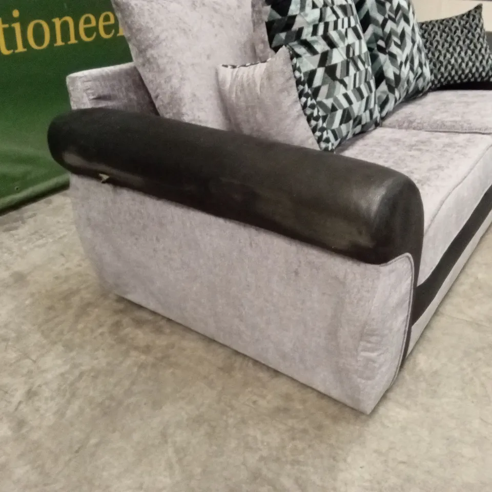 NARVA FABRIC/FAUX LEATHER 3 SEATER SOFA RRP £949