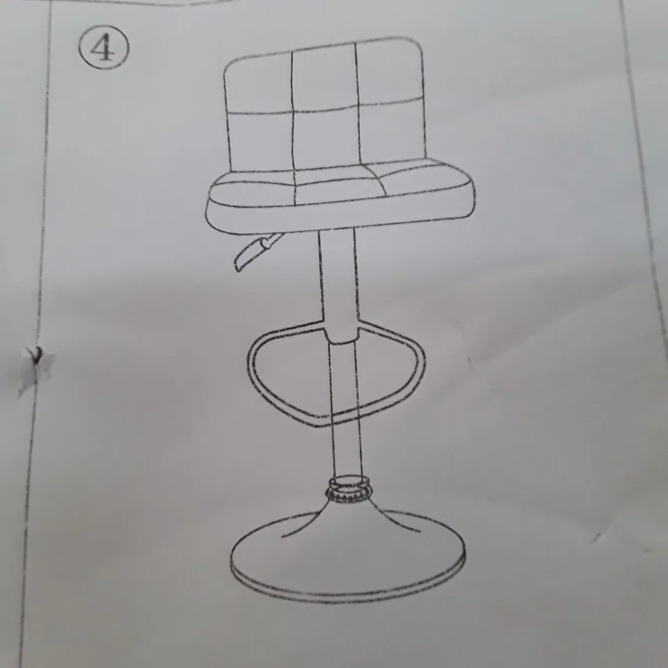 BOXED WHITE BARSTOOL