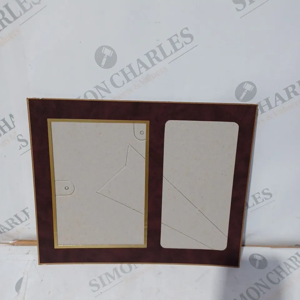 BOX OF APPROX 45 ANTIQUE BURGUNDY LEATHERETTE STRUT MOUNTS 