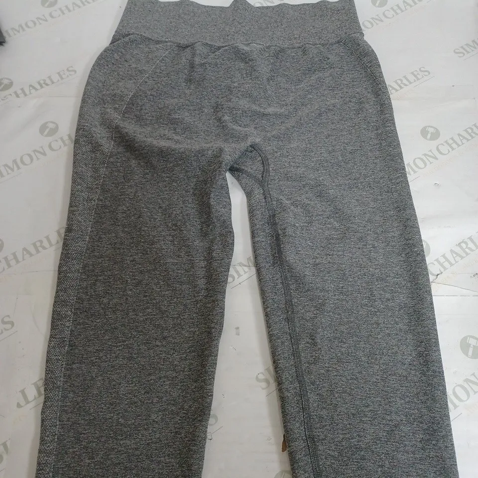 GYMSHARK LIGHT GREY STRECH LEGGINGS - XL