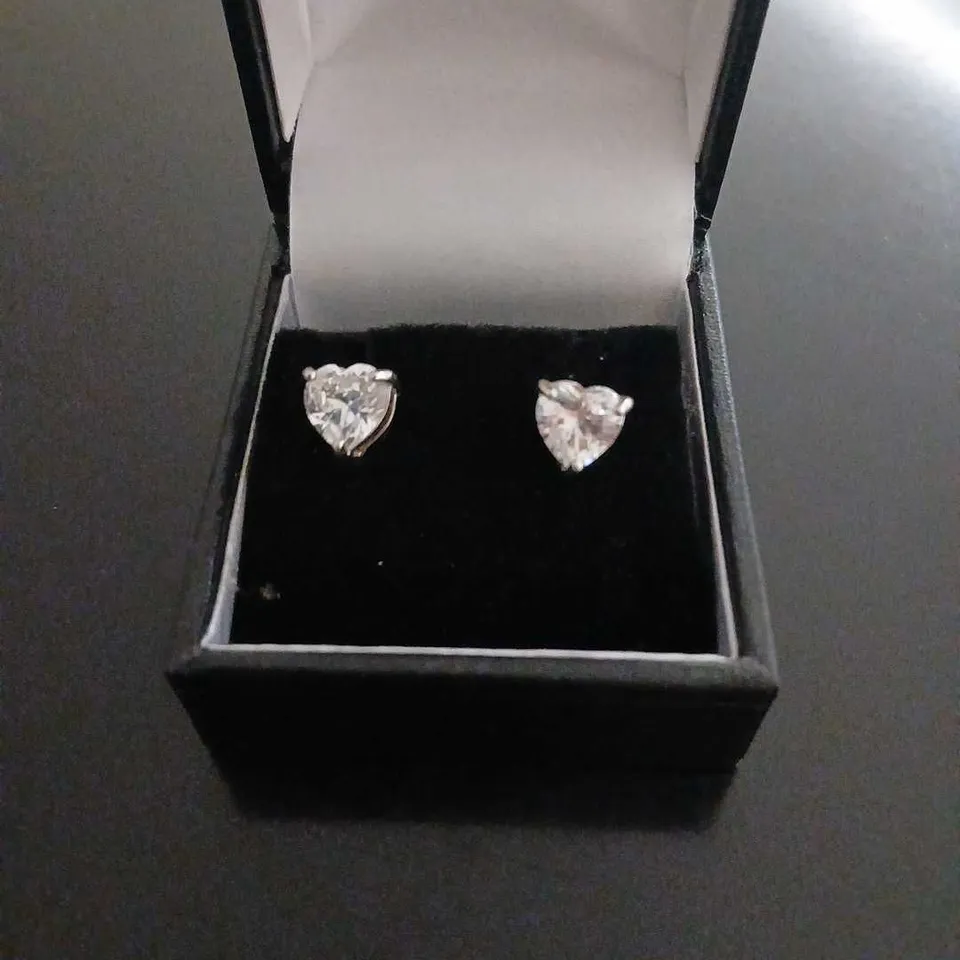 DIAMONIQUE 5.3CT 3P STUD EARRING SET RHODIUM PLATED