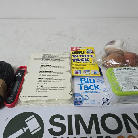 APPROXIMATELY 15 ASSORTED HOUSEHOLD PRODUCTS TO INCLUDE WOOL,BLU TACK AND WHITE TACK