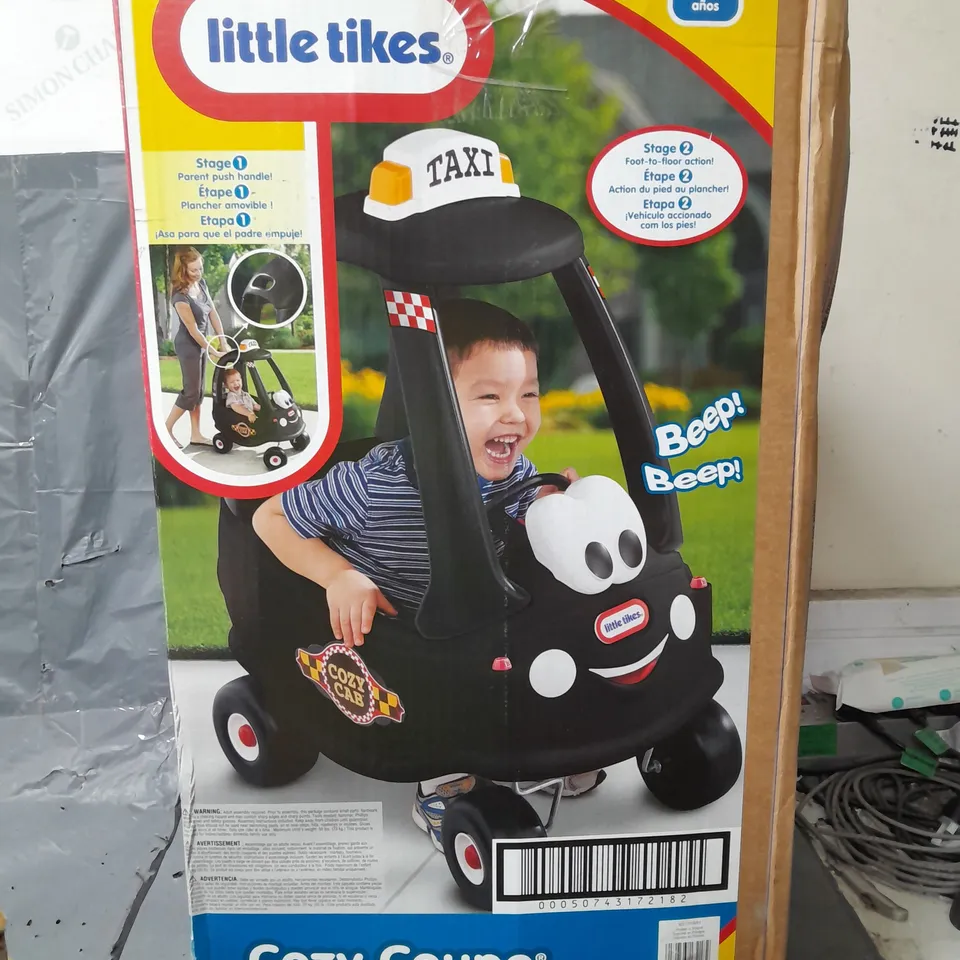 BOXED LITTLE TIKES COZY COUPE CAB TAXI - BLACK - COLLECTION ONLY  RRP £69.99