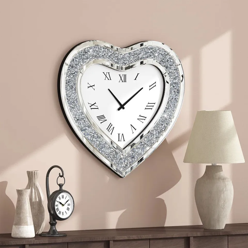 BOXED BASHIRA WALL DECOR GLASS WALL CLOCK (1 BOX)
