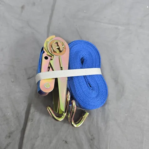 Blue ratchet strap tie-downs (set of 4)