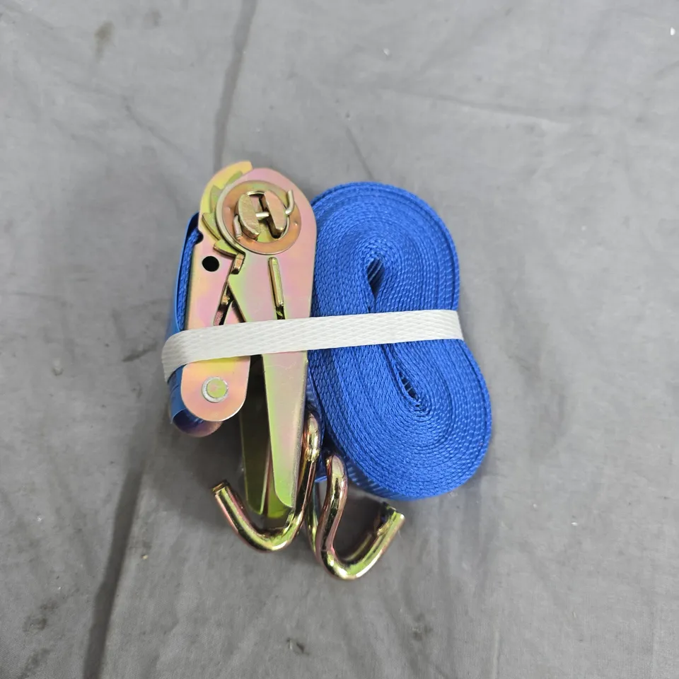 Blue ratchet strap tie-downs (set of 4)