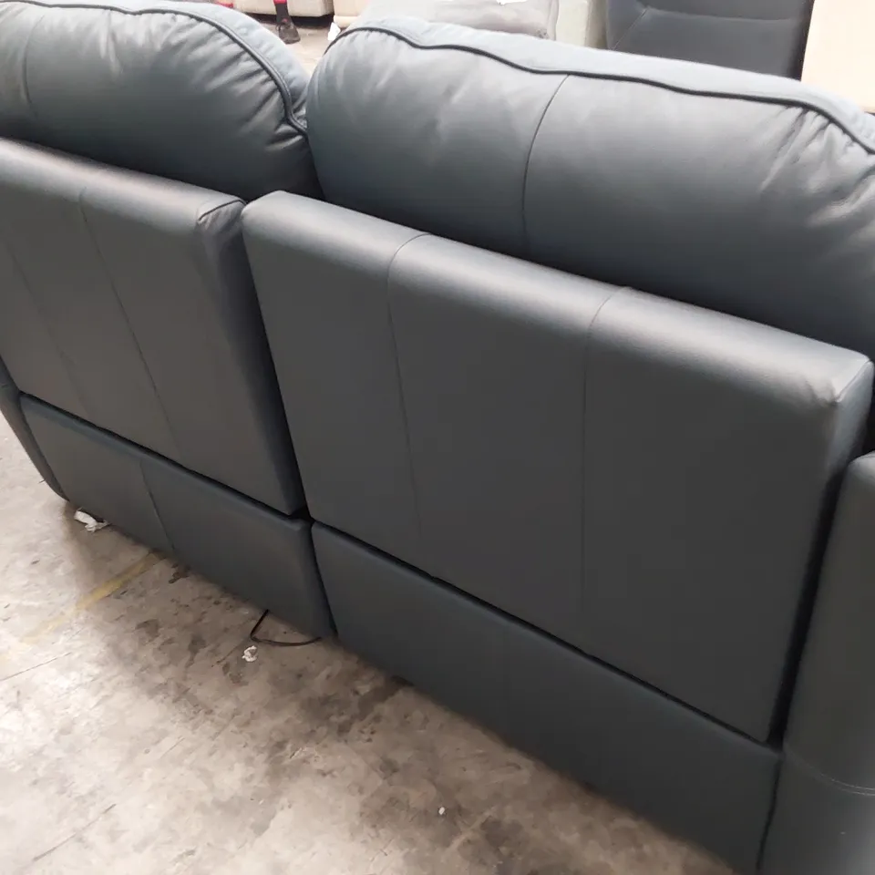 QUALITY BRITISH DESIGNER G PLAN JACKSON POWER RECLINING THREE SEATER SOFA CAMBRIDGE NAVY LEATHER 