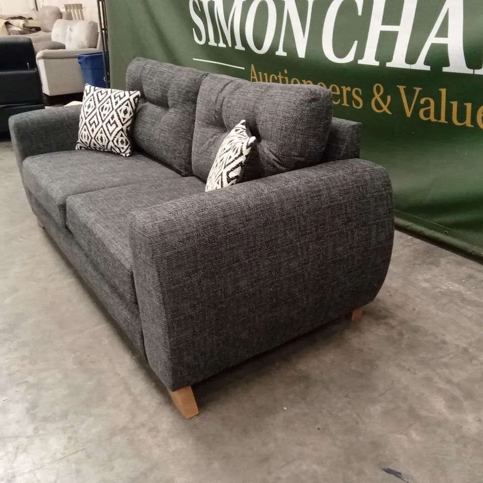 PRENT FABRIC 3 SEATER SOFA - GREY RRP £829