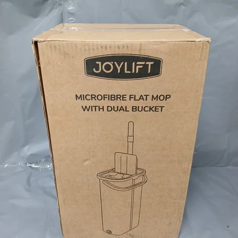 BOXED JOYLIFT MICROFIBRE FLAT MOP WITH DUAL BUCKET