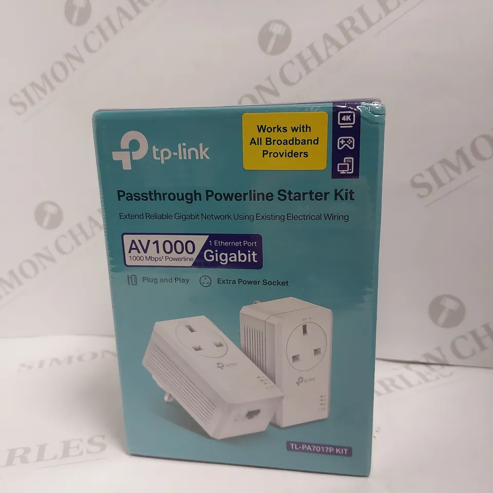 TP-LINK PASSTHROUGH POWERLINE STARTER KIT 